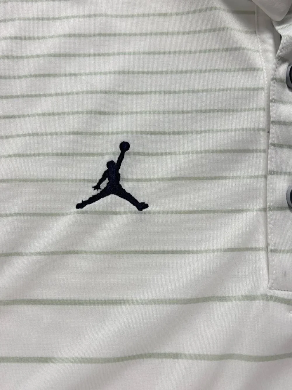 University Michigan Jordan Mens Football Helmet Polo White Sz L Nike Stripe UM